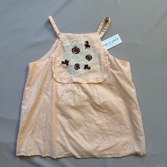 NWT Janie and Jack Embroidered Floral Tank Top size 8 - Picture 1 of 3